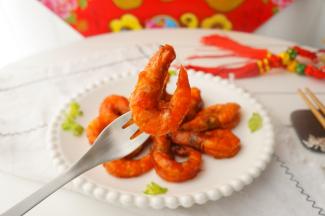 酸甜可口的茄汁大虾就做好了