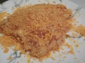 轻轻拍打上一层面包糠