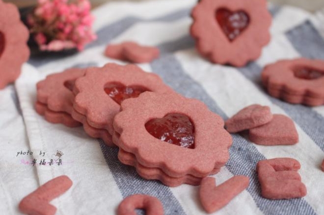 情人节#爱心夹心饼干