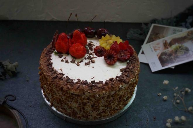 巧克力核桃水果蛋糕