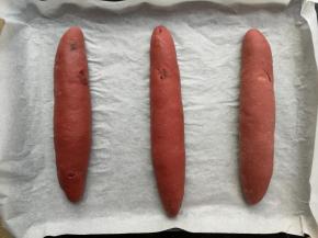 依次做好三份面团，放进烤盘