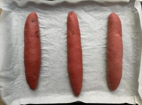 依次做好三份面团，放进烤盘