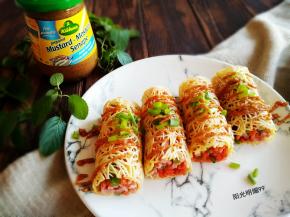 表面淋上甜芥末即可享用美味。