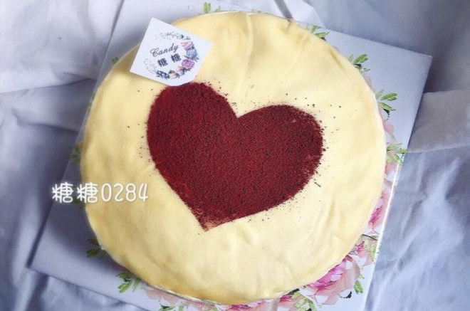 爱心千层蛋糕
