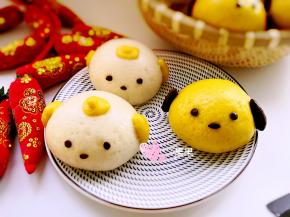 狗年，怎么能少了狗馒头。金狗旺财啊，非常可爱的馒头寓意也很好！