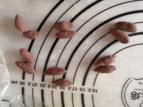 搓成水滴形状的样子，一个大约一克左右