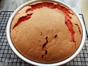 出炉以后轻震几下模具，倒扣放烤网晾凉，凉透以后脱模用保鲜袋装起来。