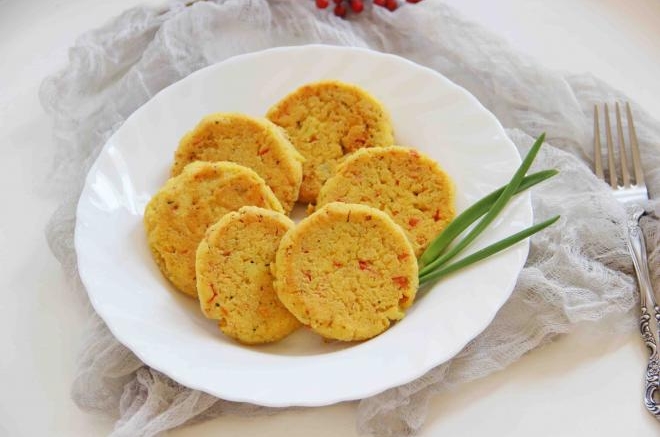 豆渣玉米饼