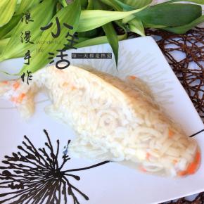 成品，小鱼形状的皮冻，祝大家年年有余