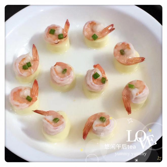 鲜虾蒸玉子豆腐