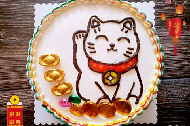 招财猫蛋糕