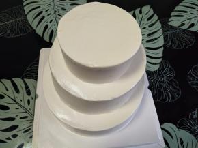 用2把抹刀进行转移，6寸移到8寸，再把4寸移到6寸上