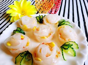 蒸好出锅摆盘，美美哒。