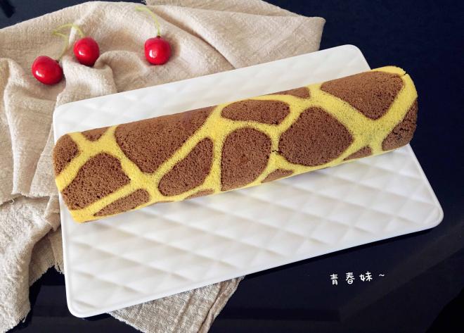 长颈鹿纹蛋糕卷