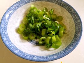 小葱切碎