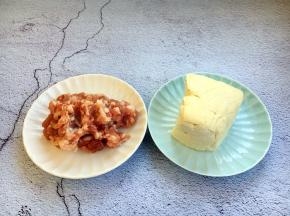 主要食材猪肉馅和鲜卤水豆腐。