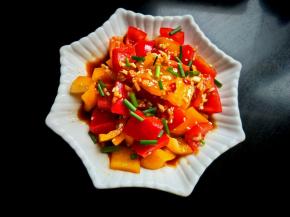 装盘，撒香葱。