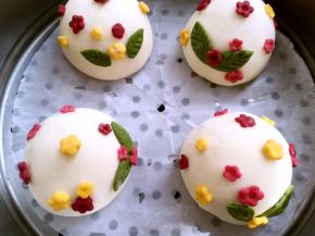 全部做好后，二次发酵香芋包，香芋包膨胀一倍即可