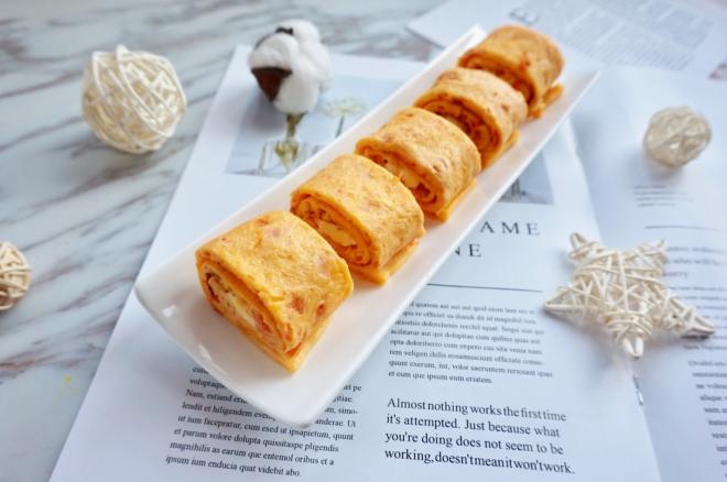 番茄芝心鸡蛋卷饼