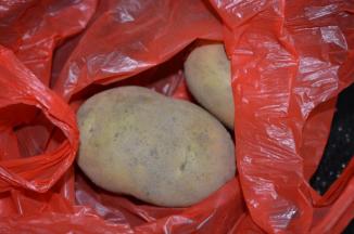 土豆洗干净，去皮，切成块，用水泡着