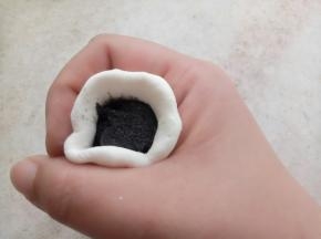 用虎口收口。