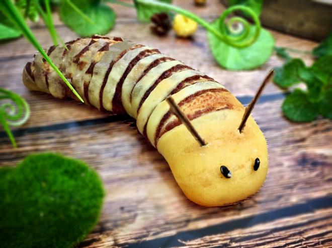 #我家新宠物#~逼真豆沙毛毛虫