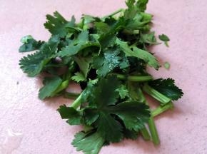 香菜切段