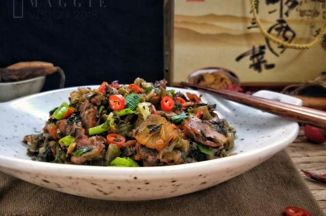 客家腌菜炒腊肉