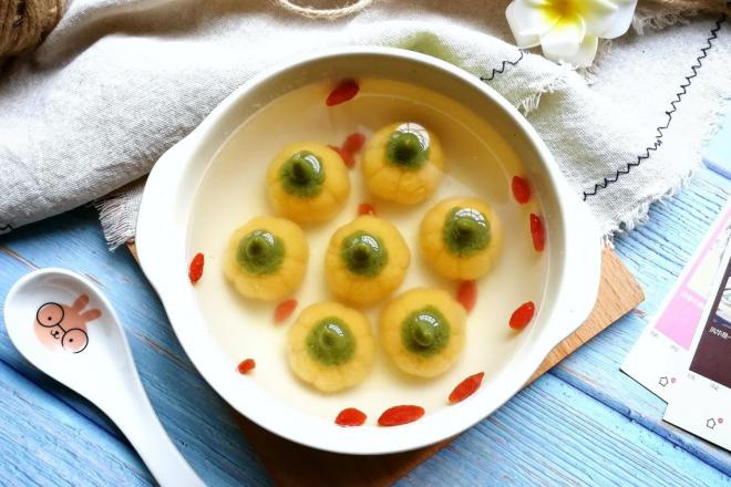 南瓜豆沙小汤圆