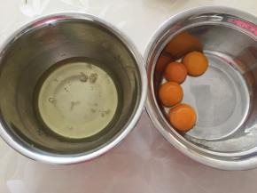 蛋清和蛋白分离，蛋白盆中应无油无水无蛋黄