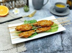 带有橙子味的鸡翅。