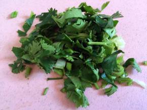 香菜切碎
