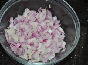 洋葱切碎