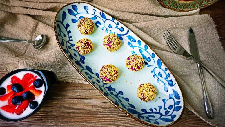 燕麦紫薯芝士球