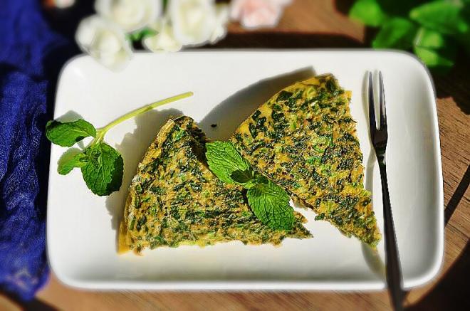 香煎薄荷叶鸡蛋饼