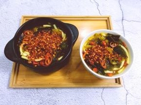 煮熟土豆粉放入碗中