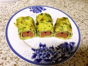 切去两头，然后切三段，装盘