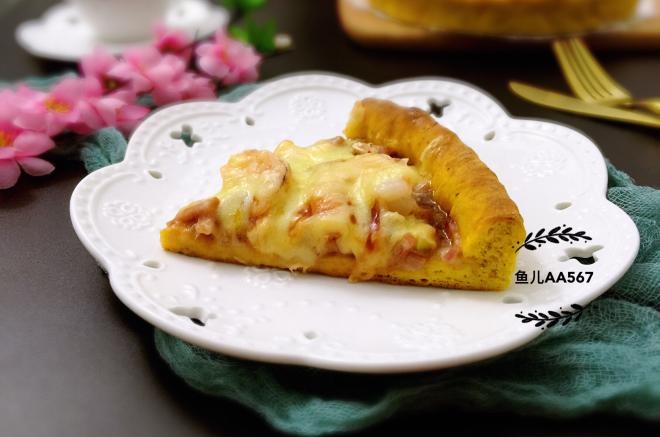 南瓜虾仁培根披萨