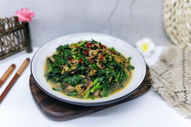 韭菜炒贻贝肉