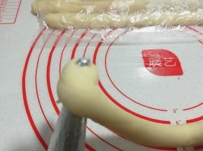 取一个螺管模具将起始端压扁，自螺管尖端处开始卷起；