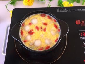 煮开，鸡蛋花熟了后光火