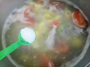 最后加入一勺盐搅拌一下