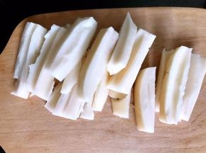 再切成手指大小的条