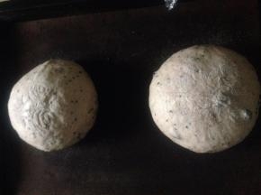 发到轻按 缓慢回弹 撒粉割口 放入200度预热好的烤箱里 烤30分钟