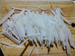 再切丝，不用太细