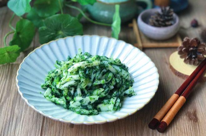 野荠菜炒年糕