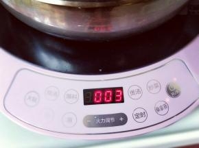 我选用的电磁炉，桑拿蒸10-12分钟即可。