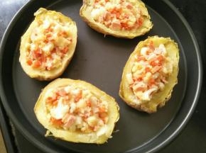 然后填入土豆容器里。