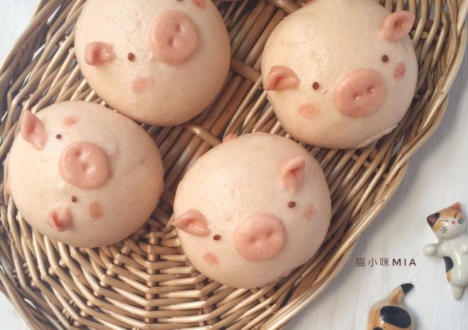 粉红小猪馒头