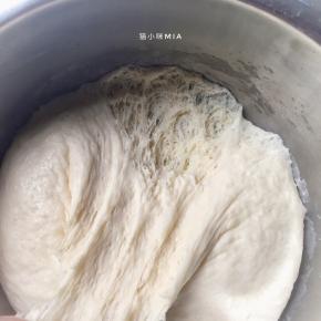 发好的面团呈蜂巢状态